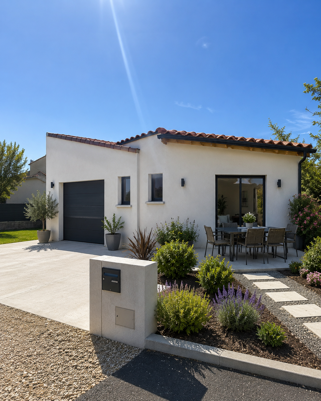 VILLA LUMINEUSE AVEC VUE CANIGOU T4 PLAIN PIED EN 3 FACES