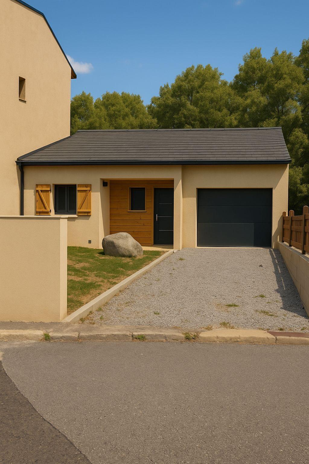 Maison 3 faces T4 plain-pied 80m2
