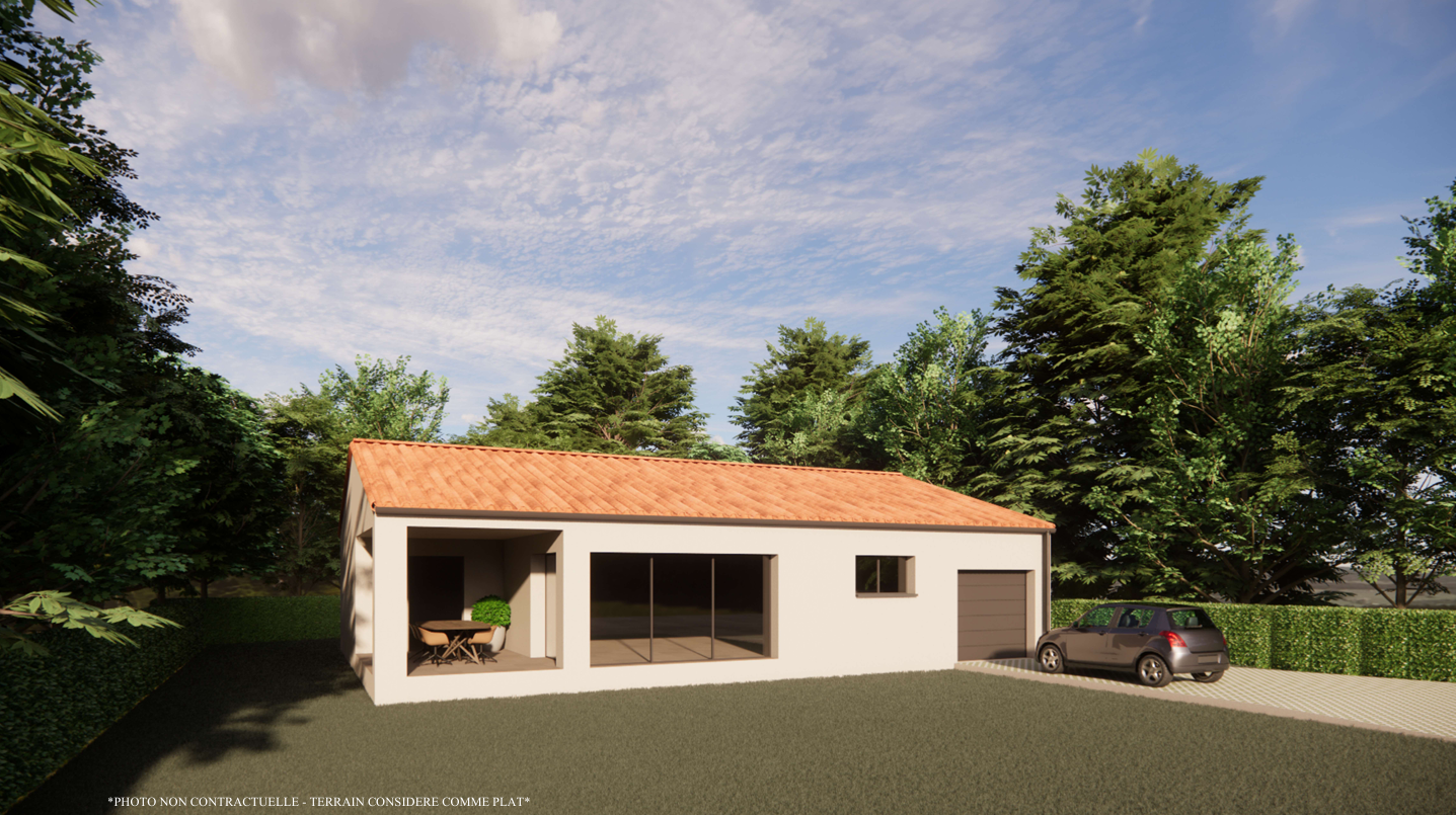 Villa moderne et lumineuse en 4 faces de plain-pied